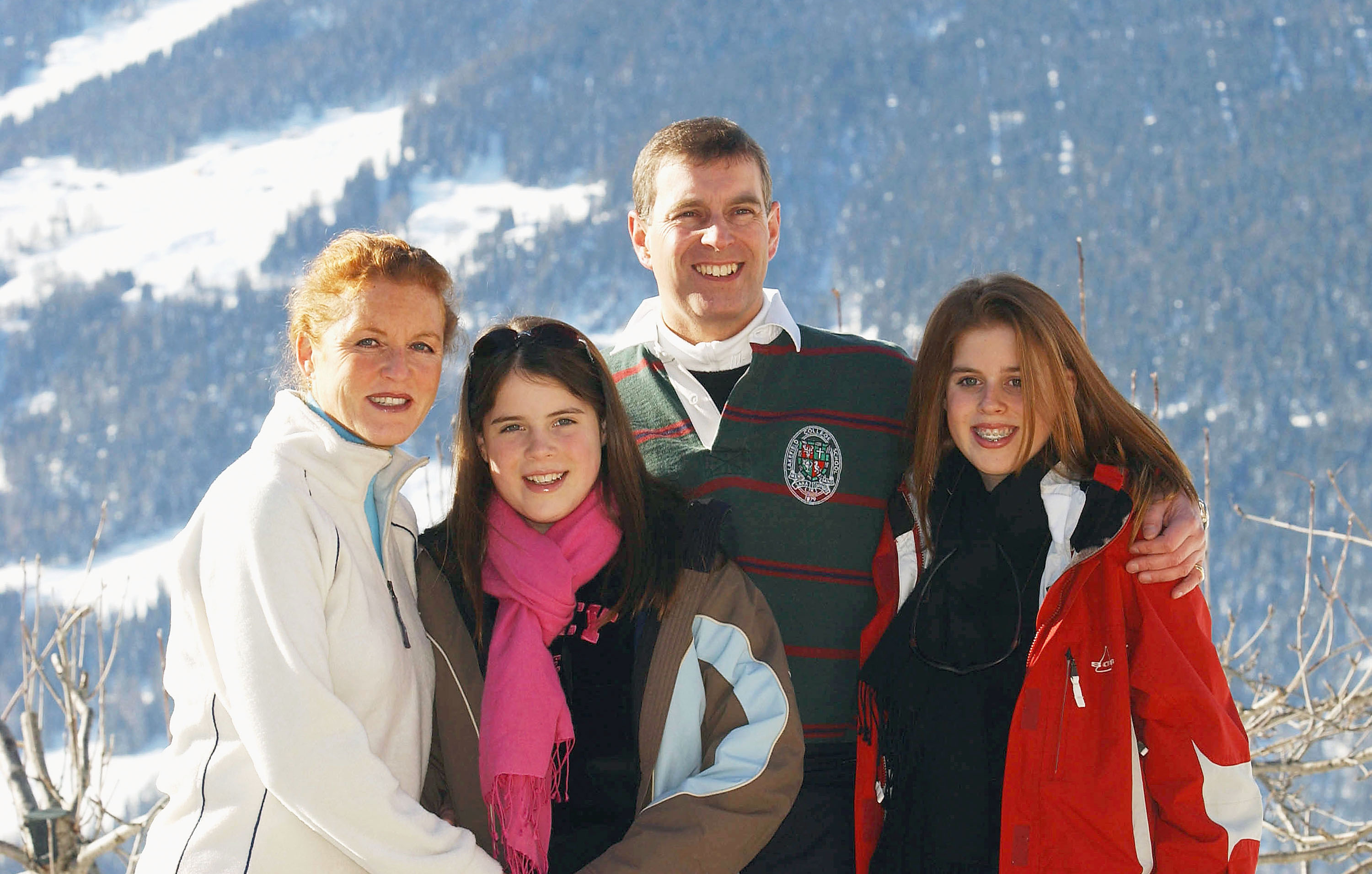 The Duchess of York, Princess Eugenie, the Duke of York and Princess Beatrice.