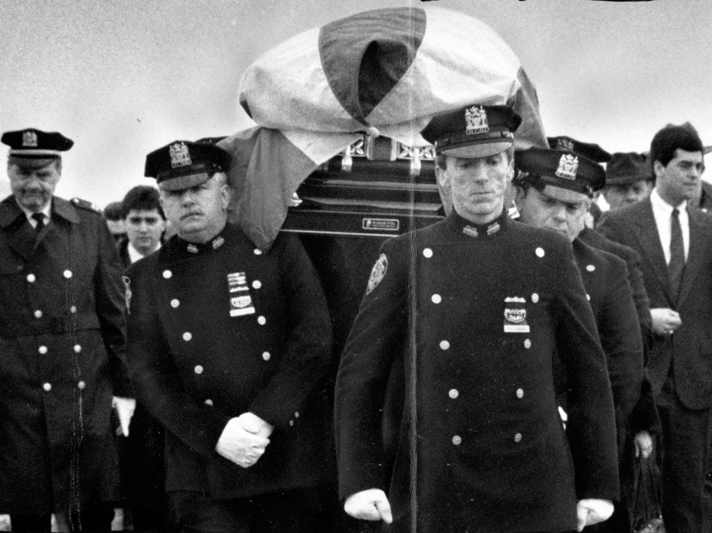 Funeral procession for NYPD Officer Edward Byrne.