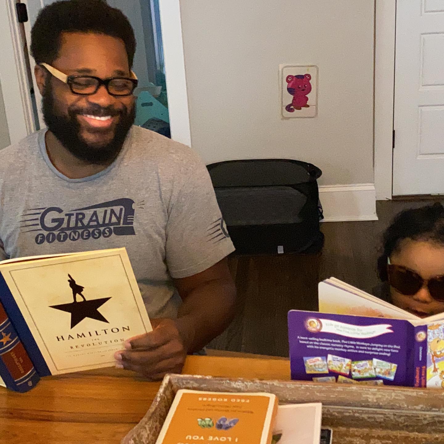 Malcolm-Jamal Warner and his daughter.