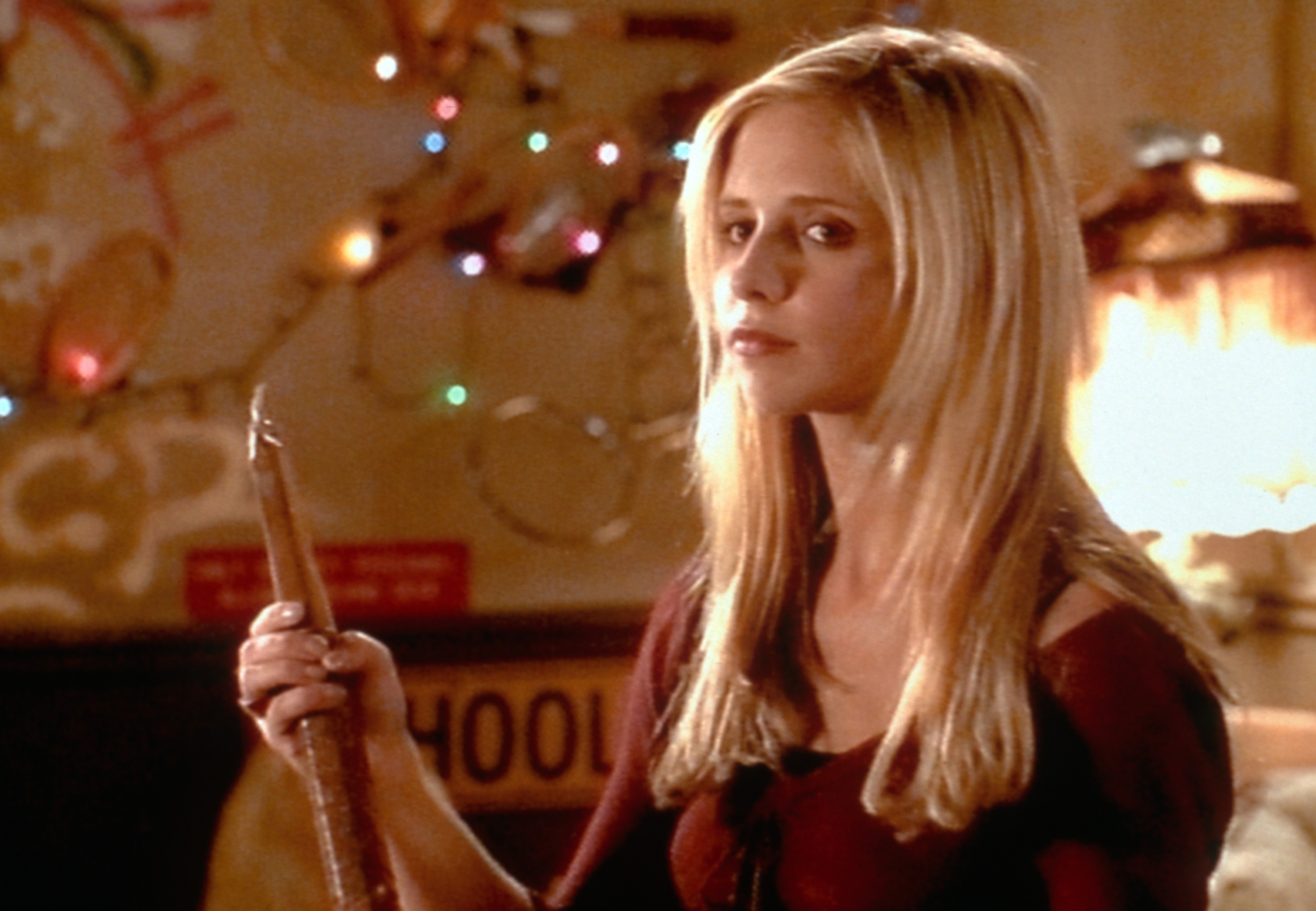 Sarah Michelle Gellar as Buffy the Vampire Slayer. 