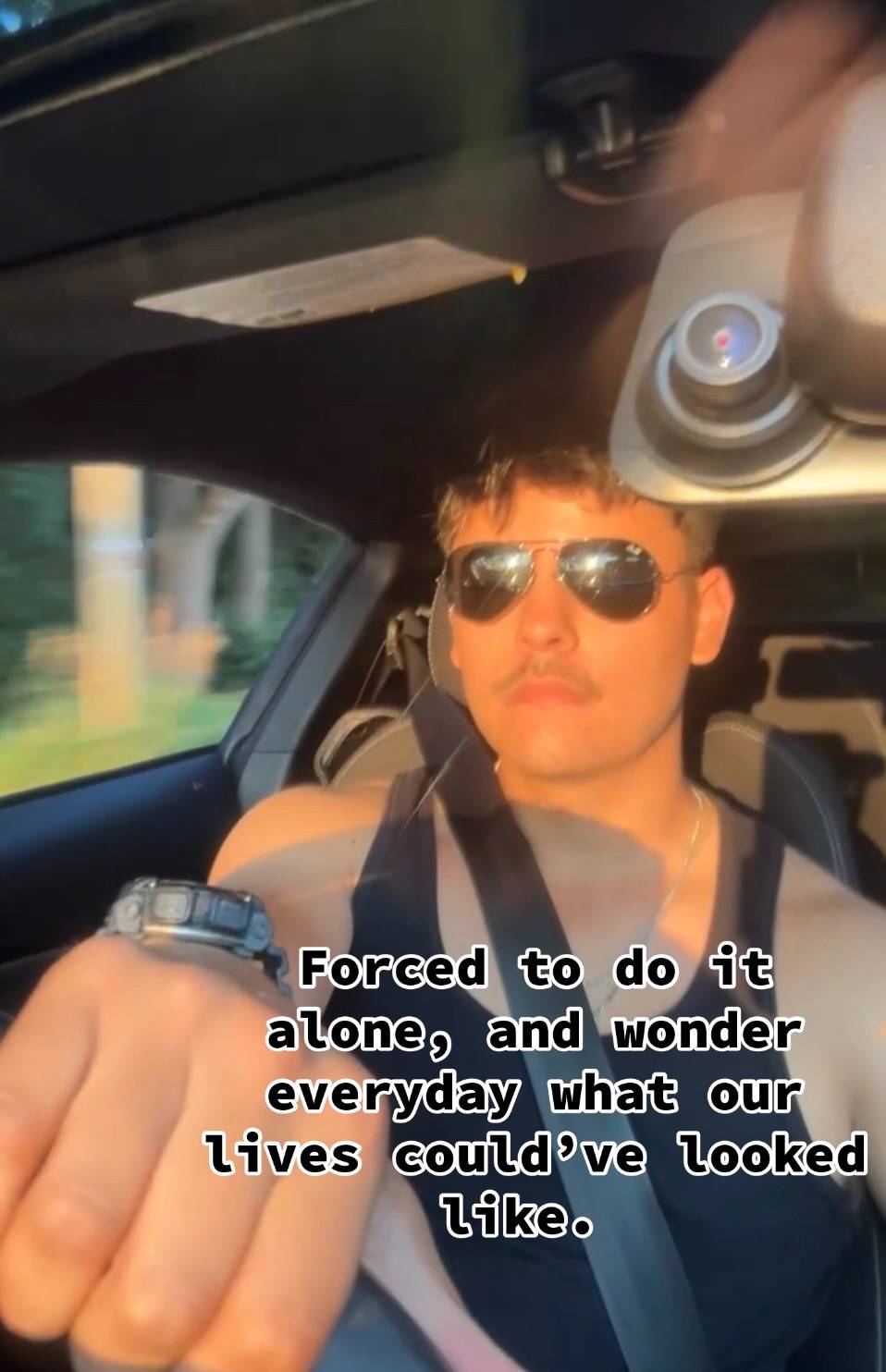 Collin Gosselin in a car. 