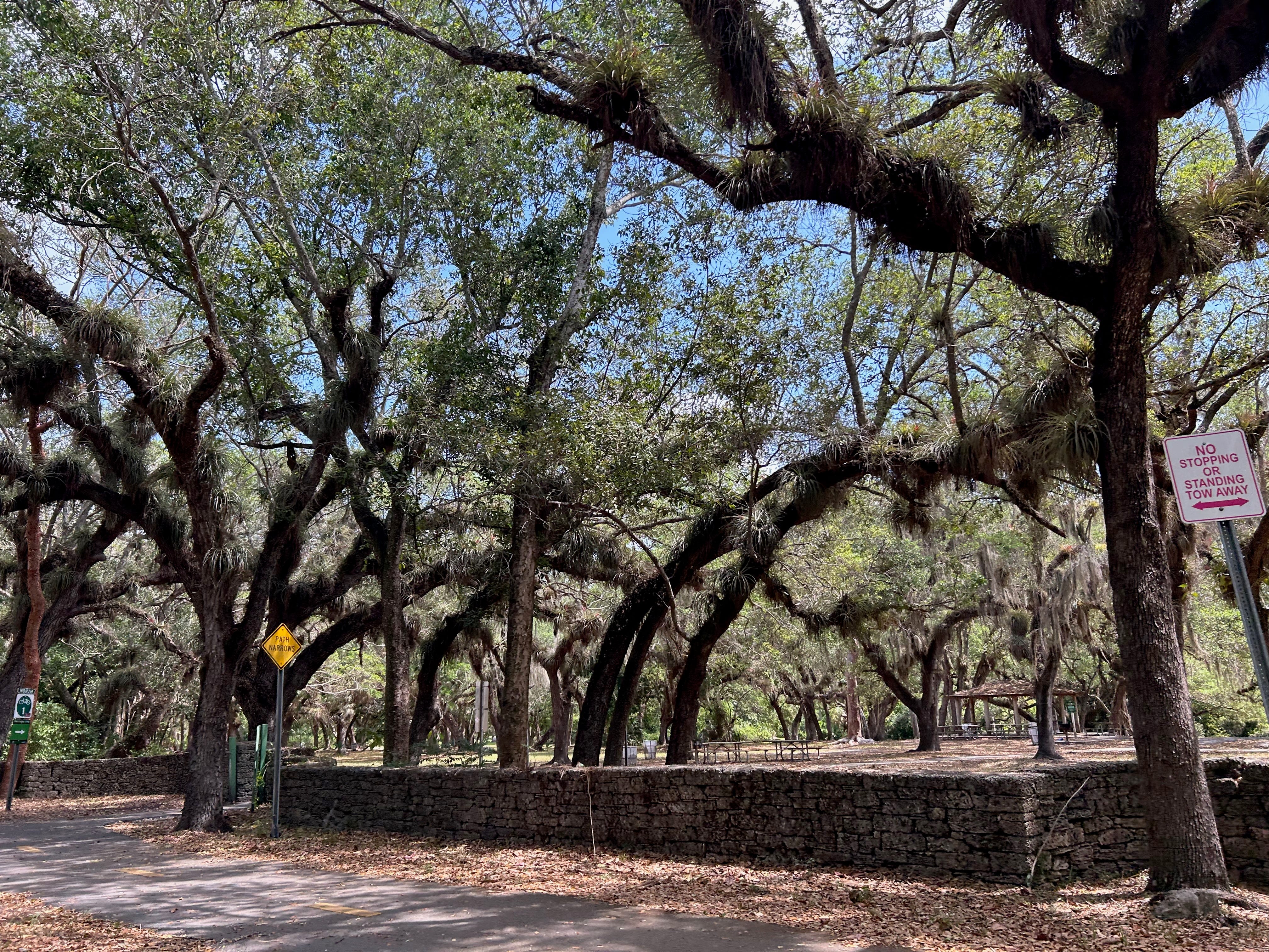 Trails surrounding Gables Estates in Coral Gables, Miami, Florida.