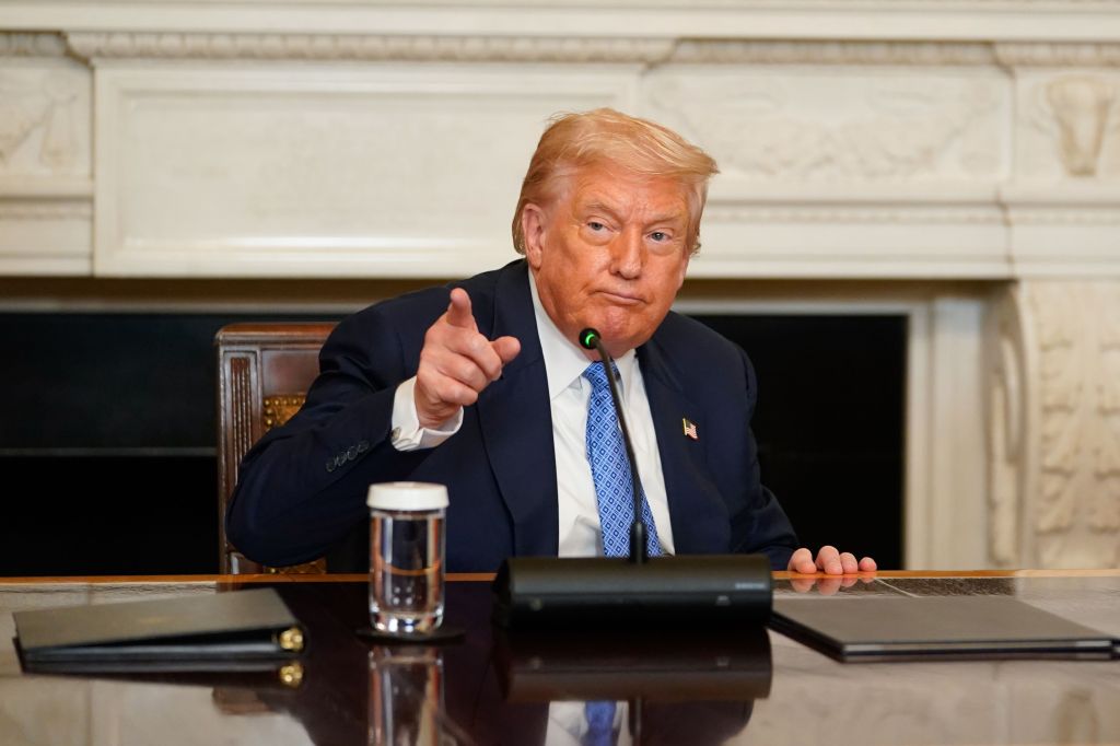 President Trump at a peace summit.