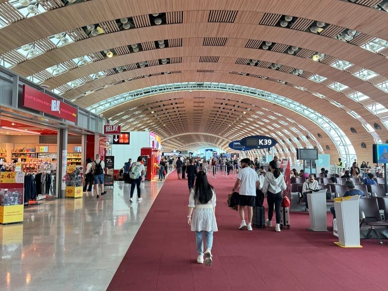 People walking in an airport