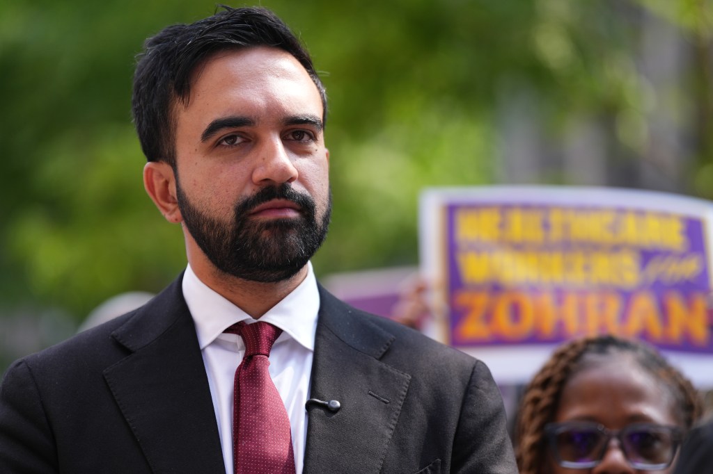 Zohran Mamdani at a news conference.