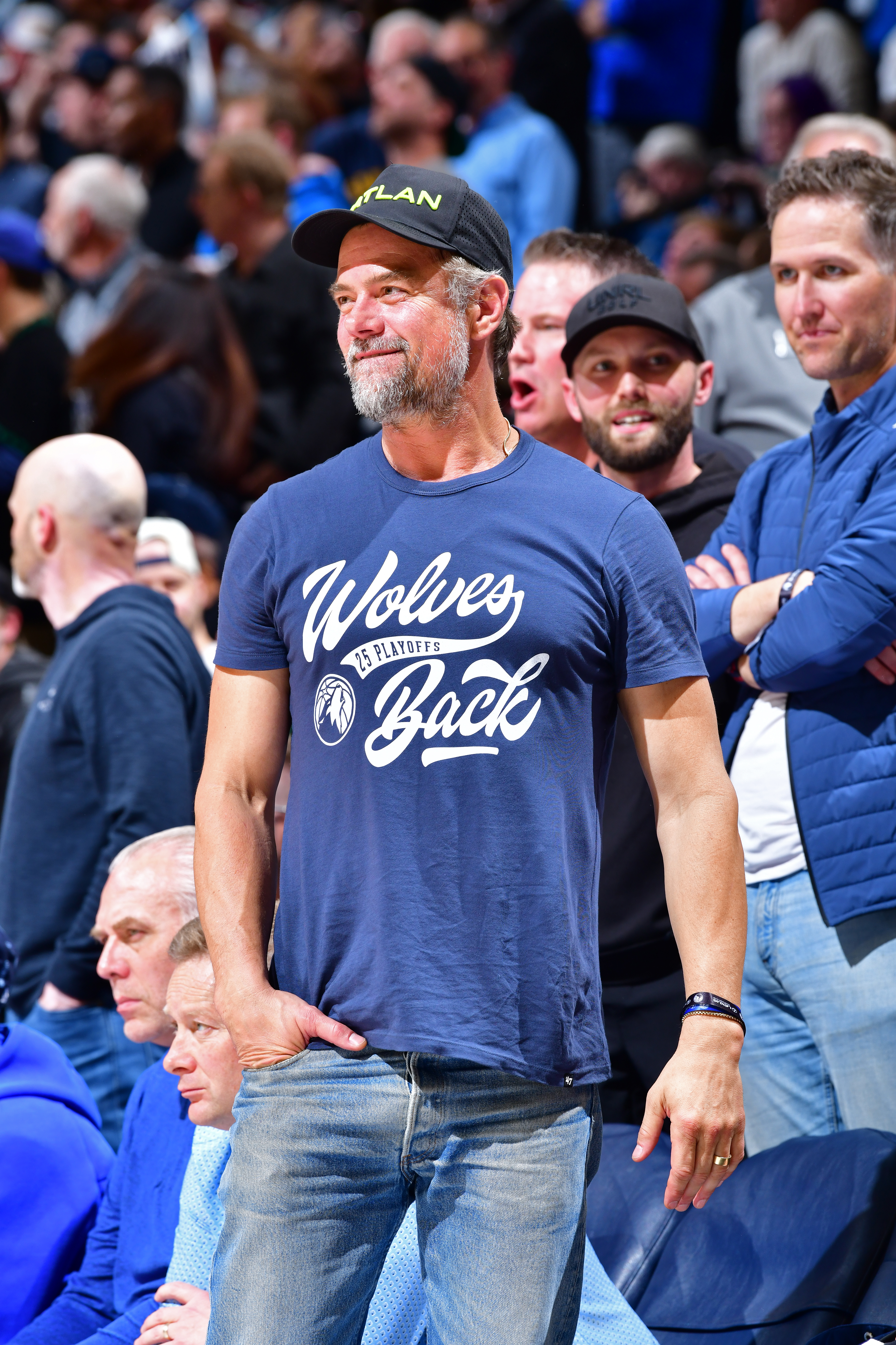 Josh Duhamel at the 2025 NBA Playoffs
