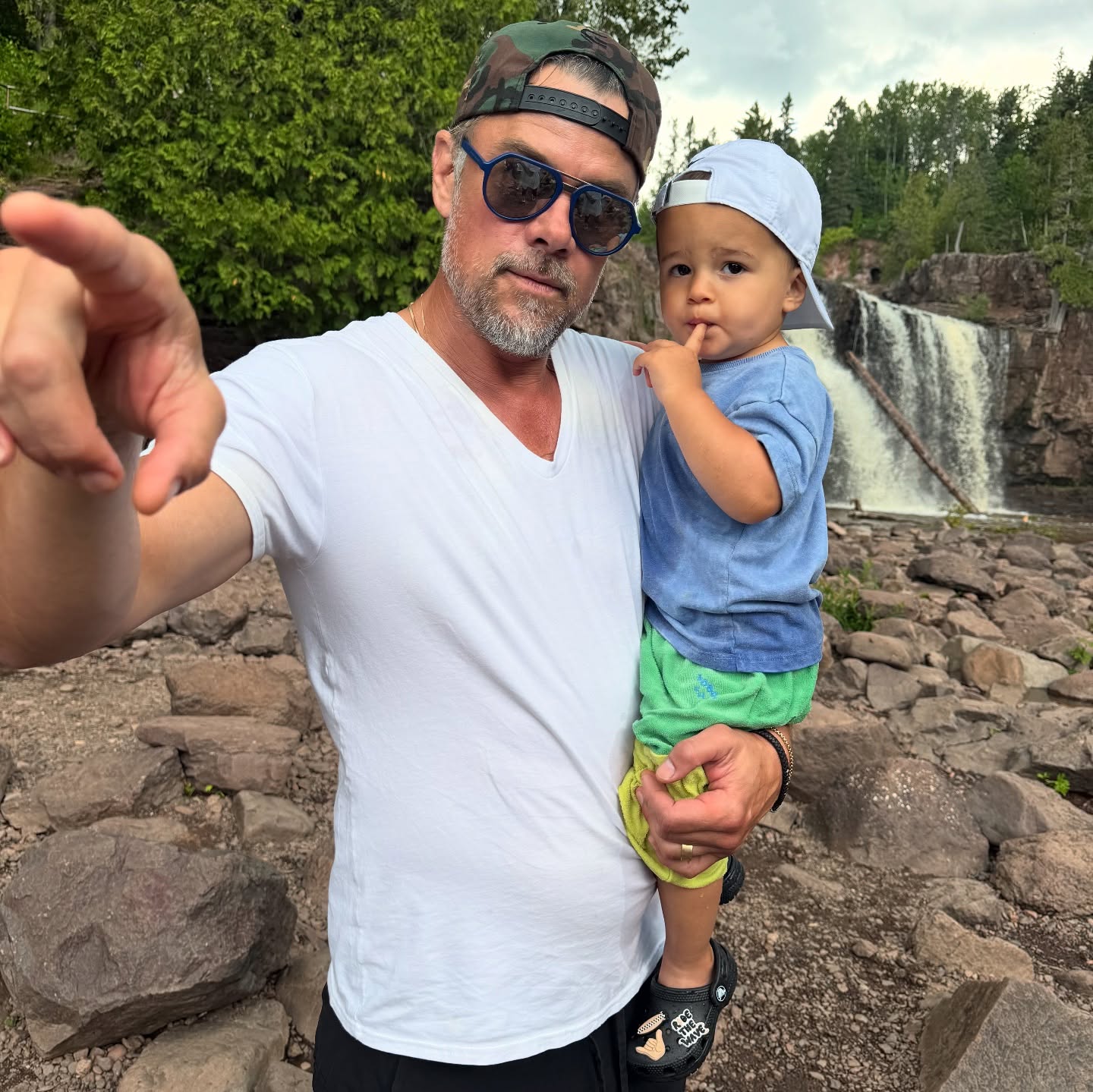 Josh Duhamel and his youngest son