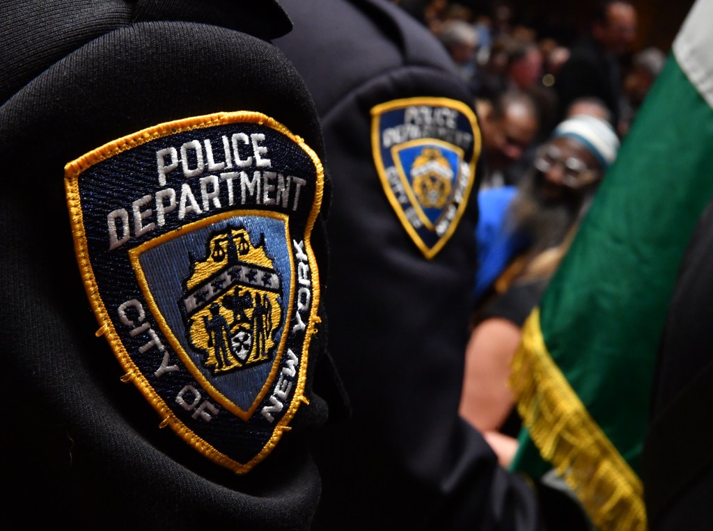 NYPD police officer's badge.