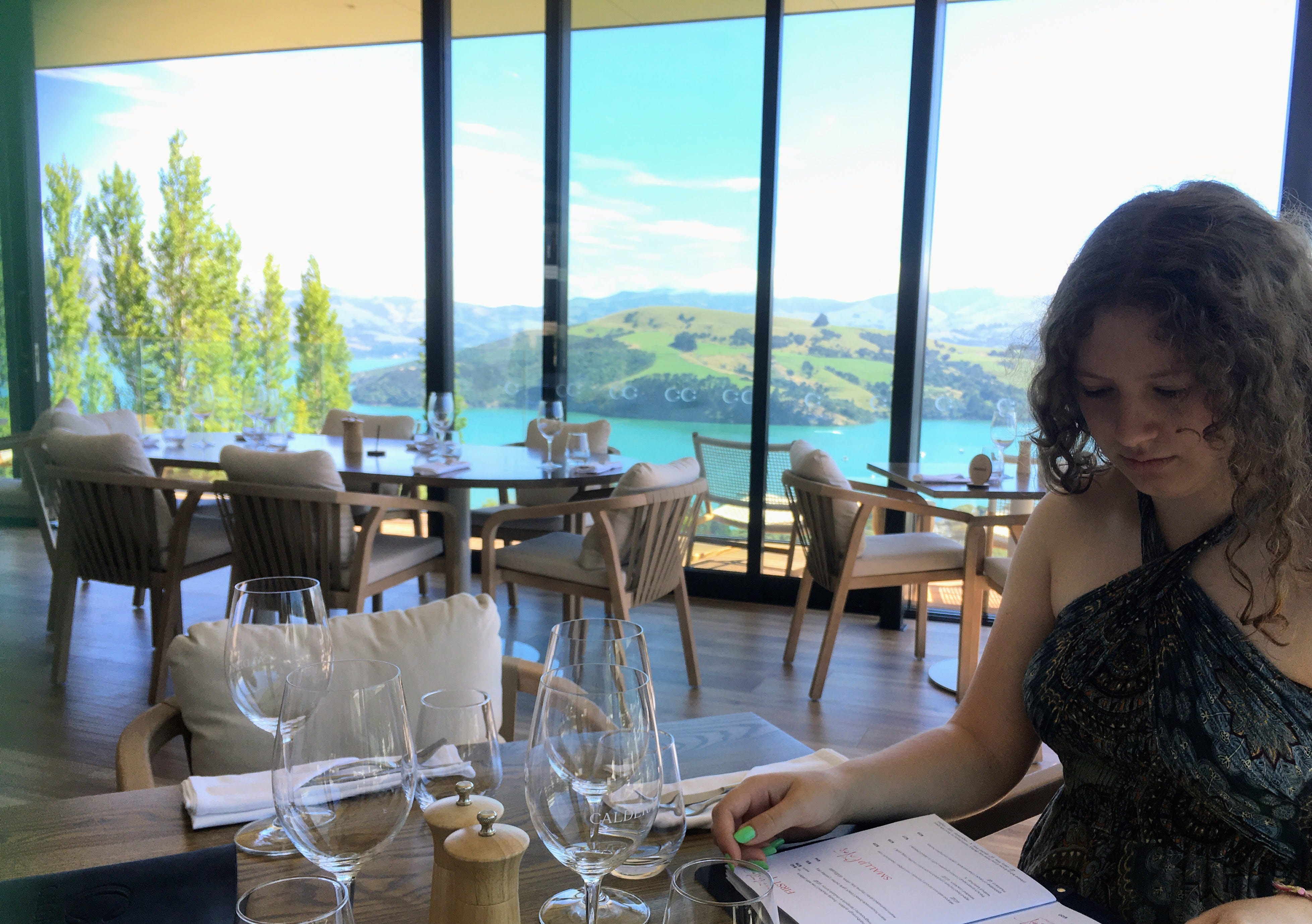 Girl at restaurant