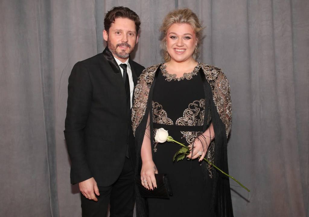 Brandon Blackstock and recording artist Kelly Clarkson attend the 60th Annual GRAMMY Awards at Madison Square Garden on January 28, 2018 in New York City.