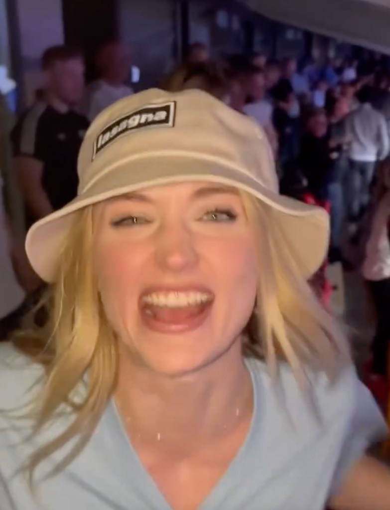 Sophie Turner at an Oasis concert.