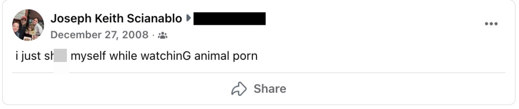 A screenshot of Scianablo's post from 2008.