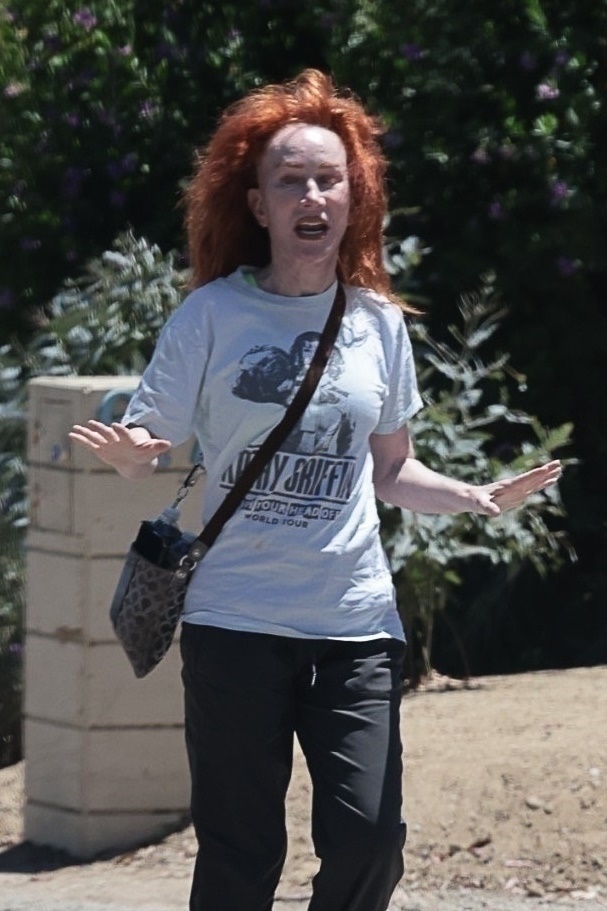 Kathy Griffin walking in Malibu, Calif.