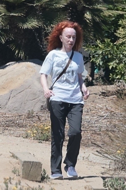 Kathy Griffin walking in Malibu, Calif.