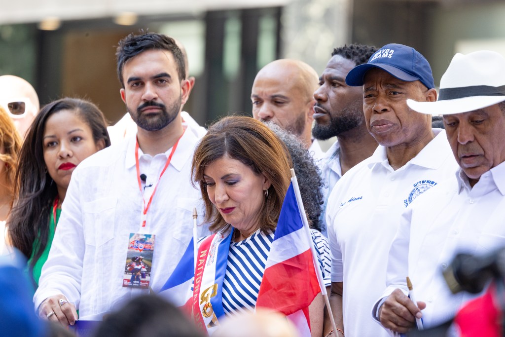 Zohran Mamdani, Kathy Hochul, Jumanne Williams, and Eric Adams not the Dominican day parade on Sunday