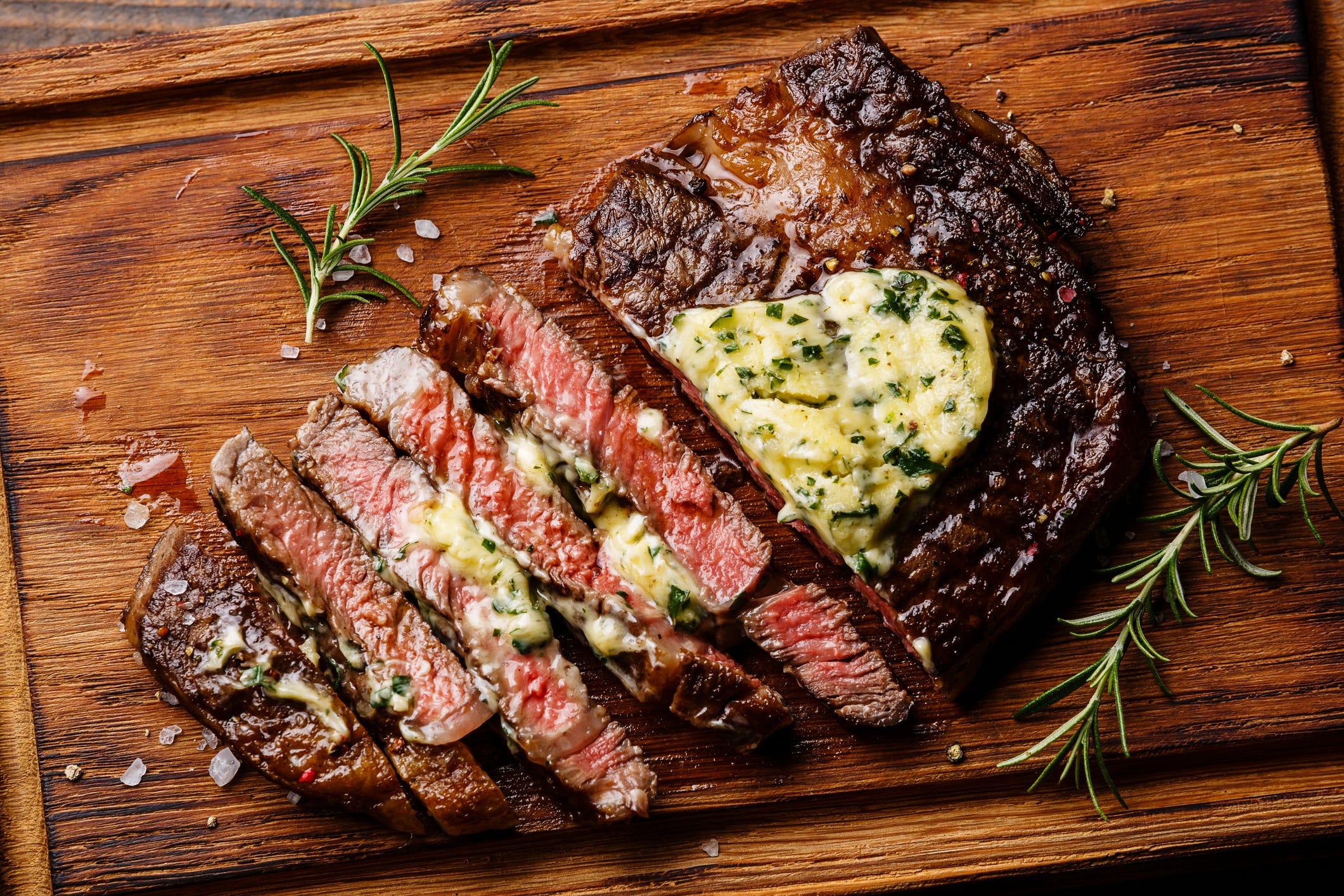 A steak with butter