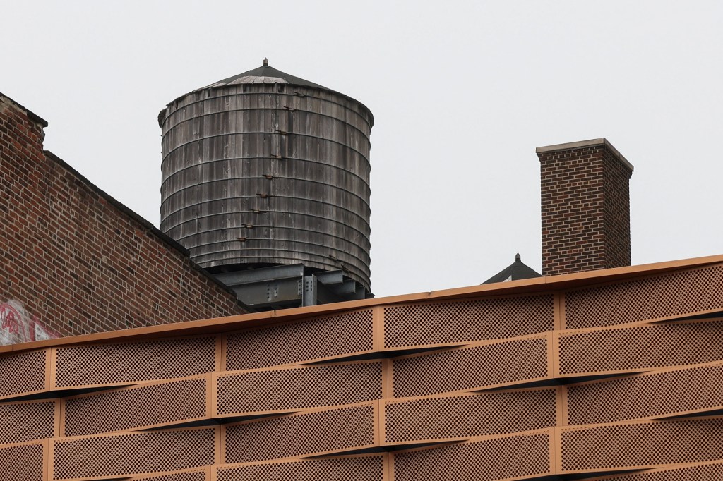 A water tower is seen in the Harlem neighborhood amid a Legionnaires' disease outbreak in New York City, U.S., August 6, 2025. 