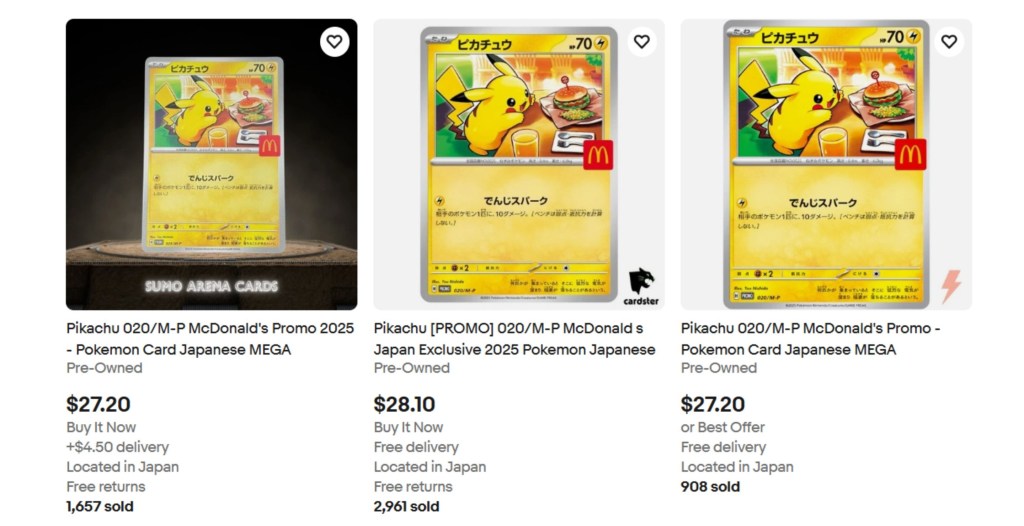 McDonald's Pokemon Card Happy Meals eBay