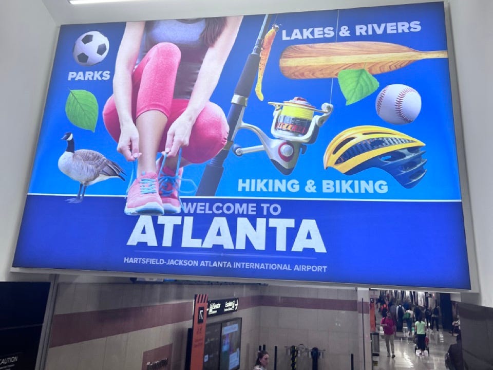 Hartsfield-Jackson Atlanta Airport welcome sign