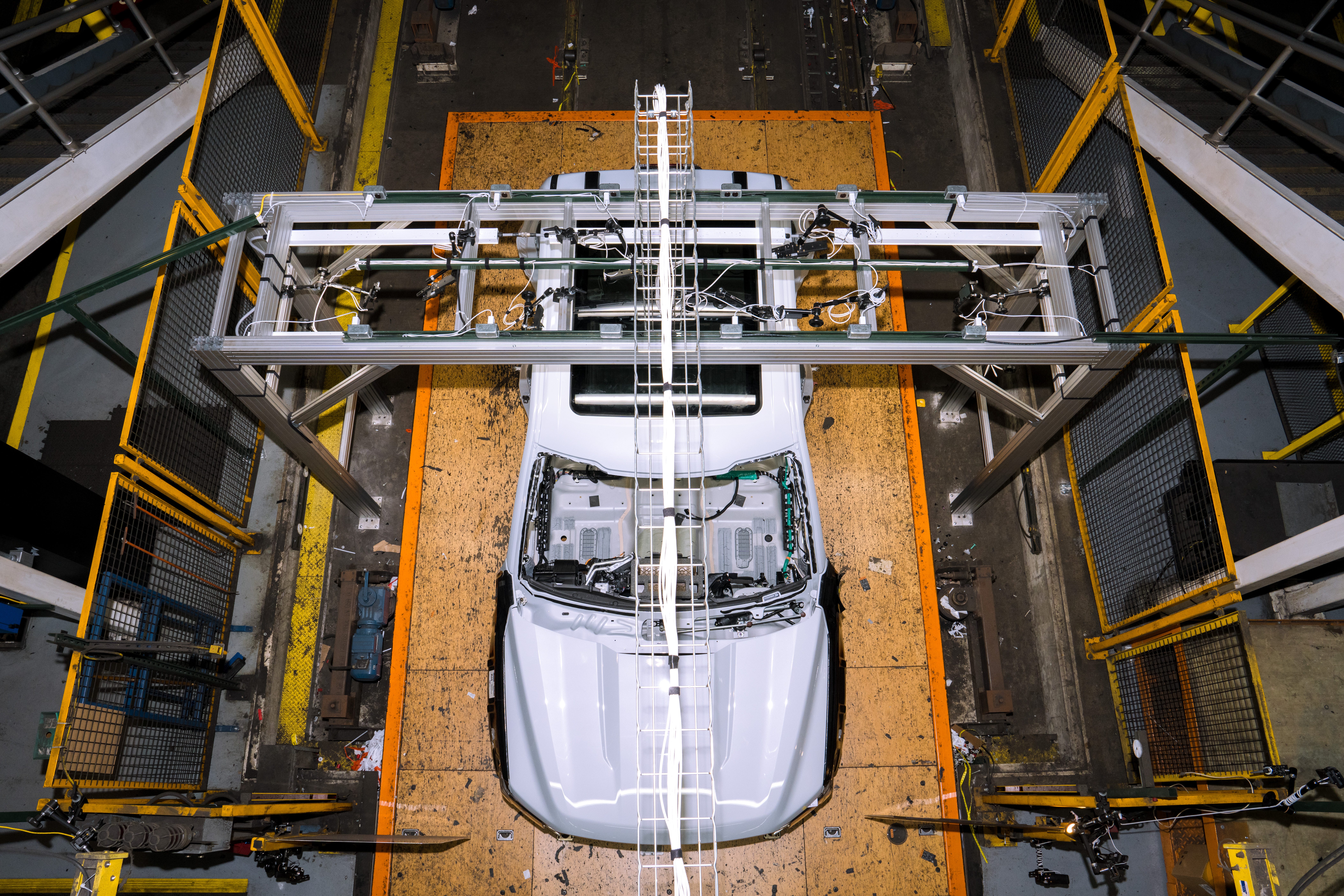 Birds view of Ford assembly line