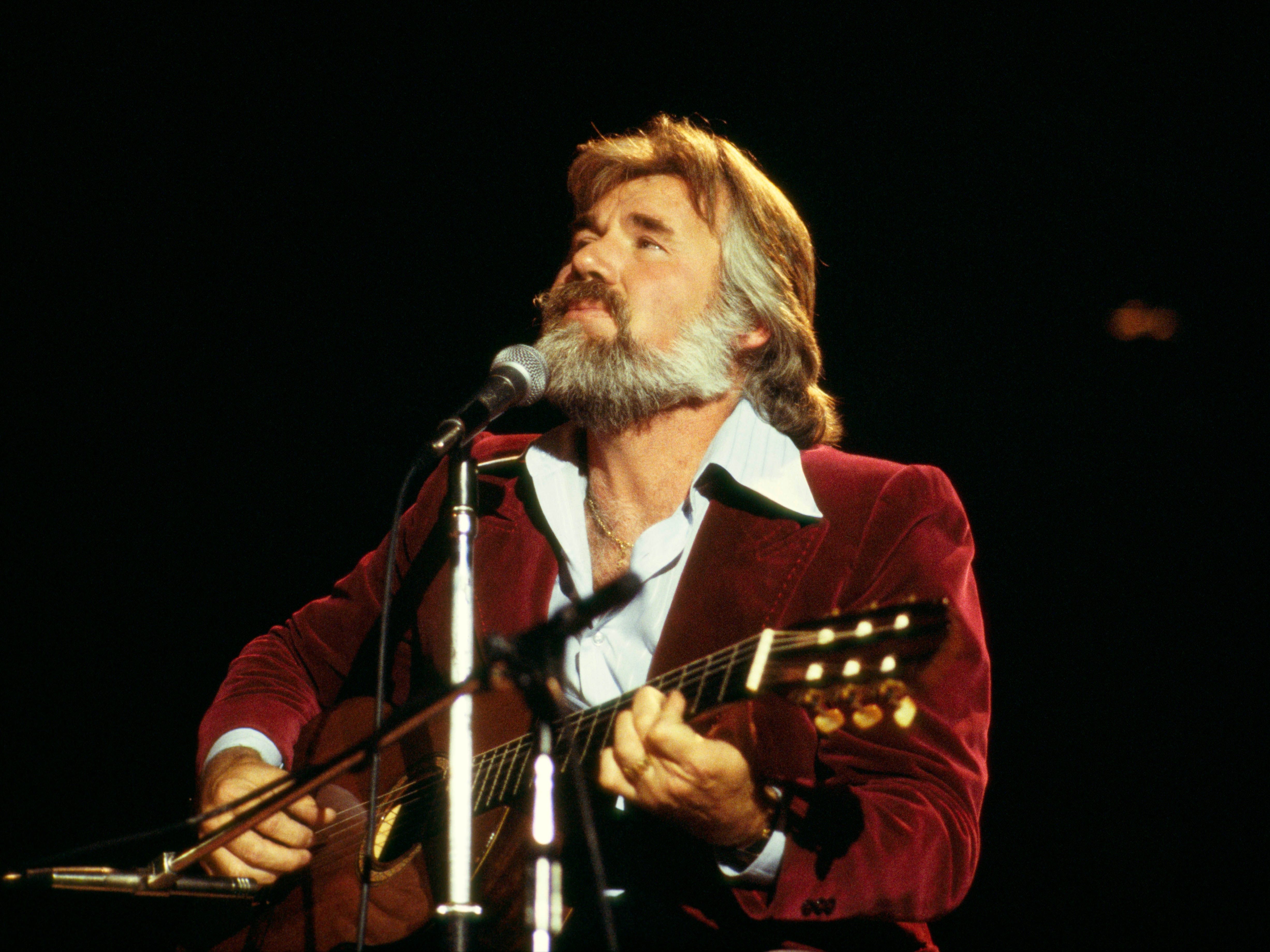 Kenny Rogers performing on stage, 1978.