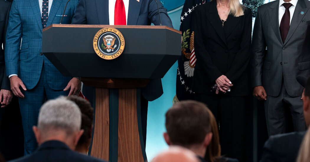 Trump Takes Control of D.C. Police, Citing ‘Bloodthirsty Criminals.’ But Crime Is Down.