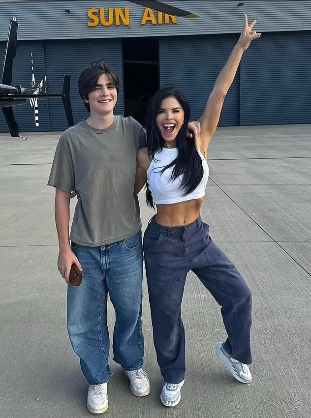 Lauren Sánchez and her son Evan.