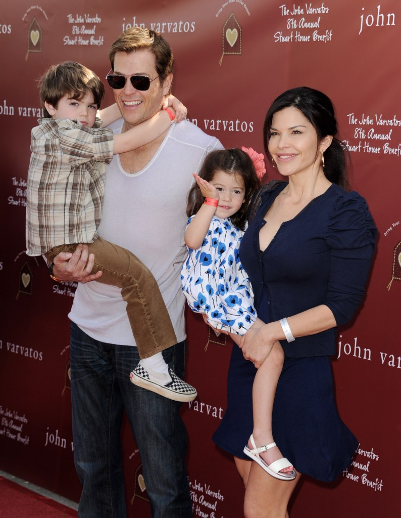 Lauren Sánchez, Patrick Whitesell and their two kids, Evan and Ella.