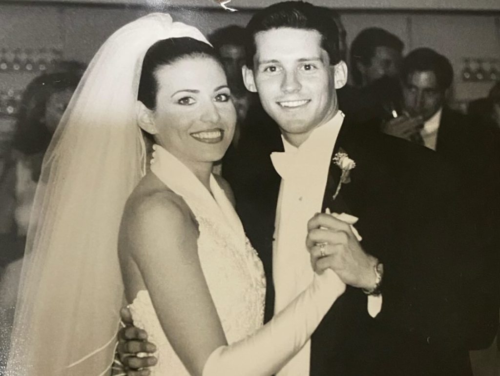Melissa Ashworth and Brandon Blackstock on their wedding day,