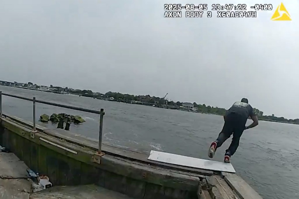 With cops moments away from placing alleged car thief Matthew Swafford in cuffs last week, he plunged into the East Rockaway Inlet, authorities said. 