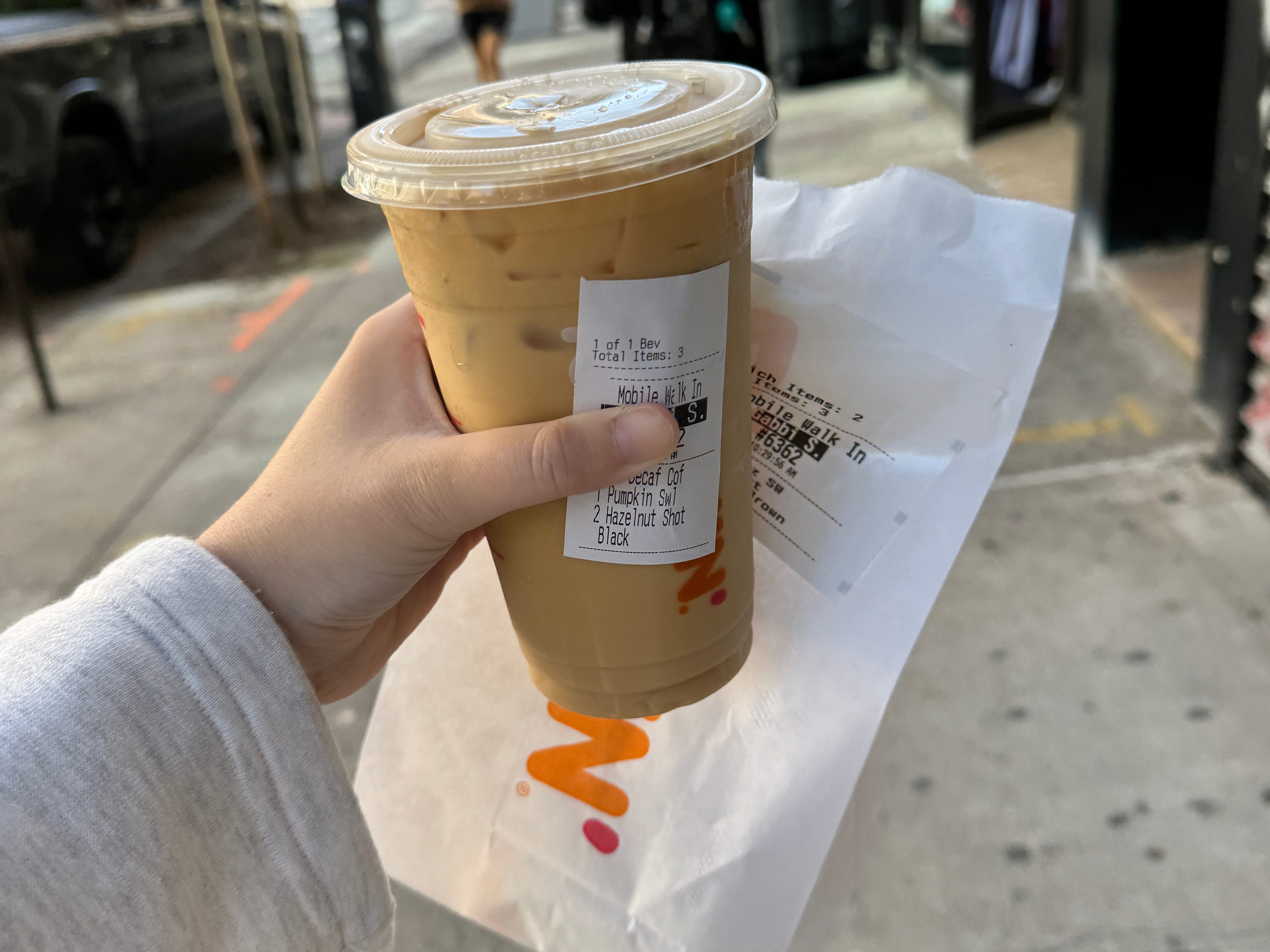 medium iced coffee from dunkin