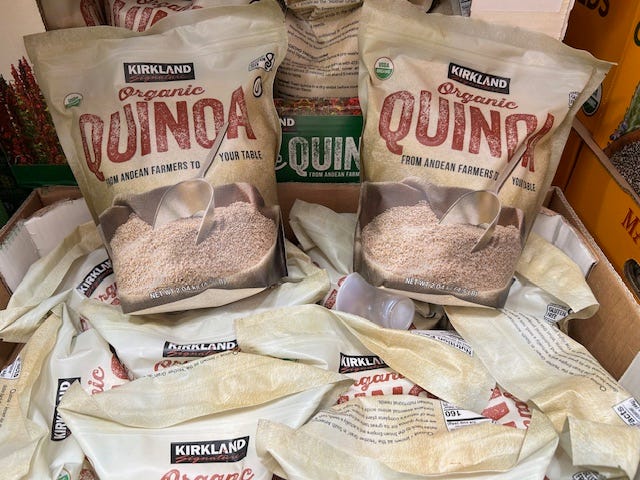 Kirkland Signature quinoa bag