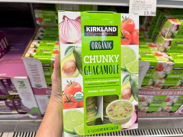 Kirkland Signature organic chunky guacamole