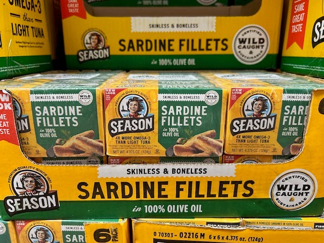 Season sardine fillets at Costc