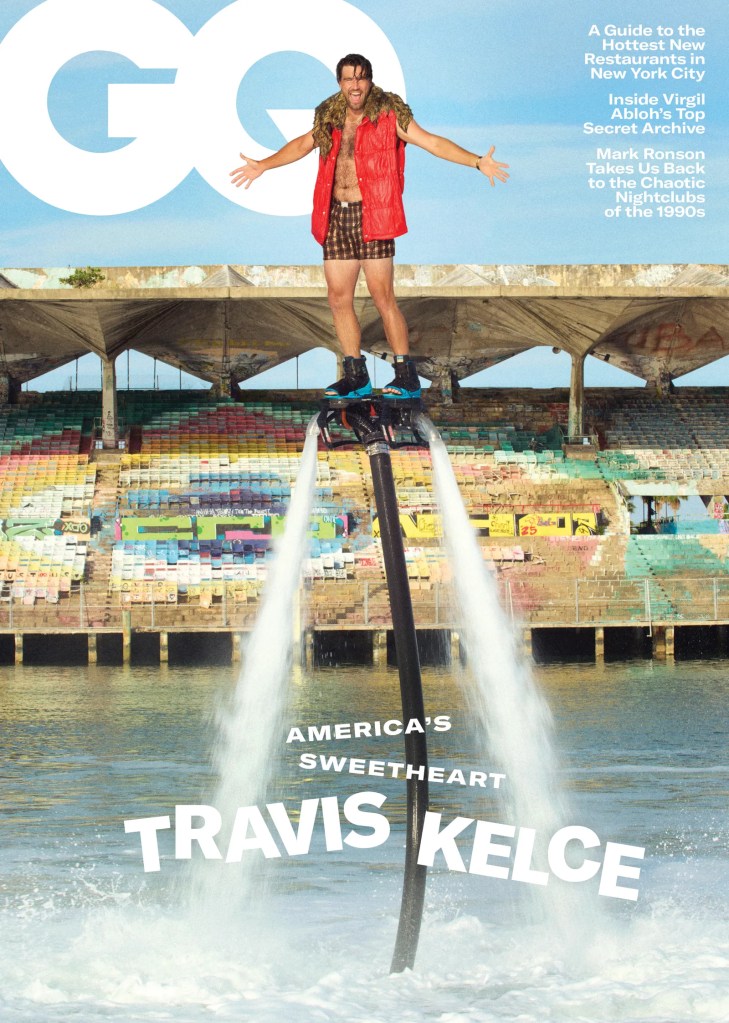 Travis Kelce on the cover of GQ