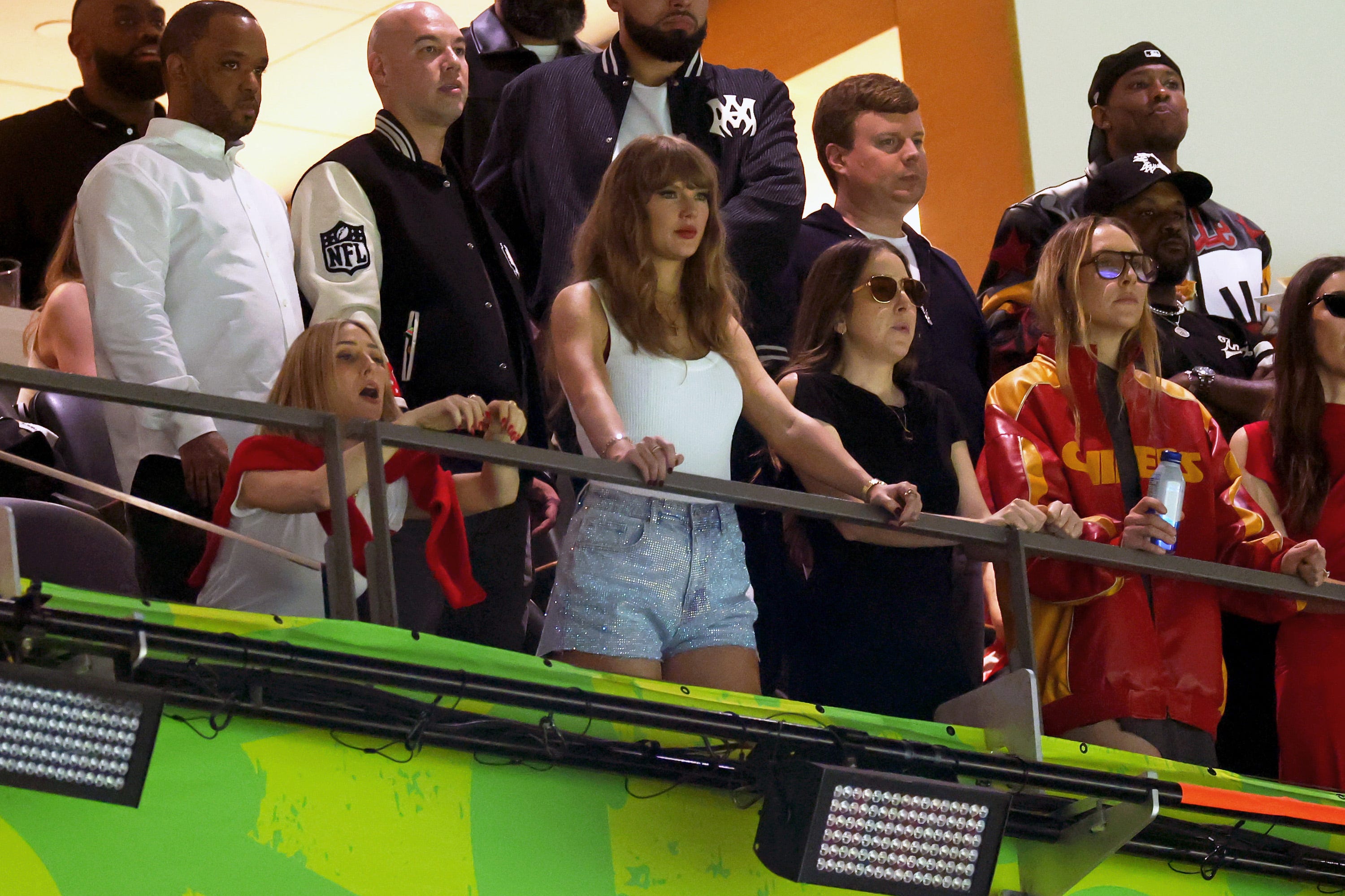 Taylor Swift at Caesars Superdome on February 9, 2025.