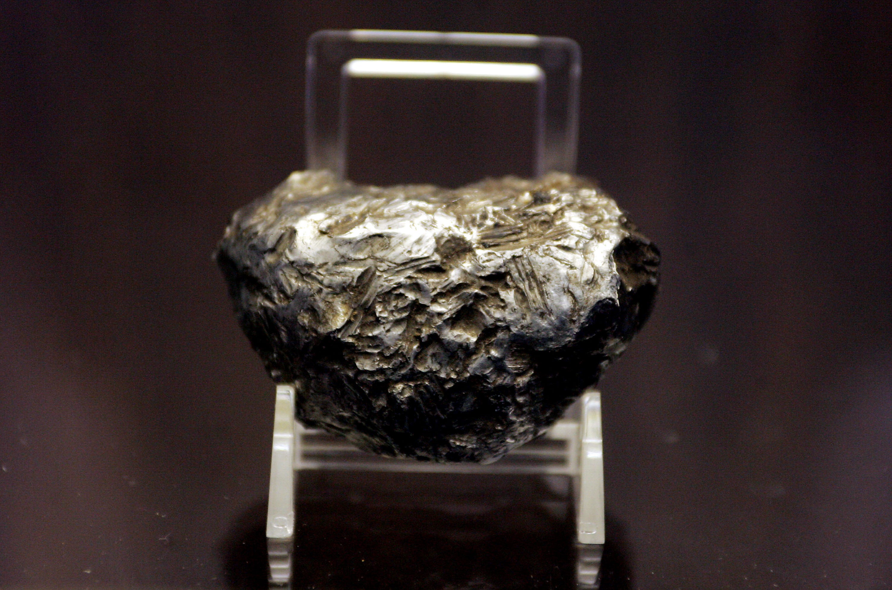 This meteorite landed on a man's home in Freehold, New Jersey, in 2007.