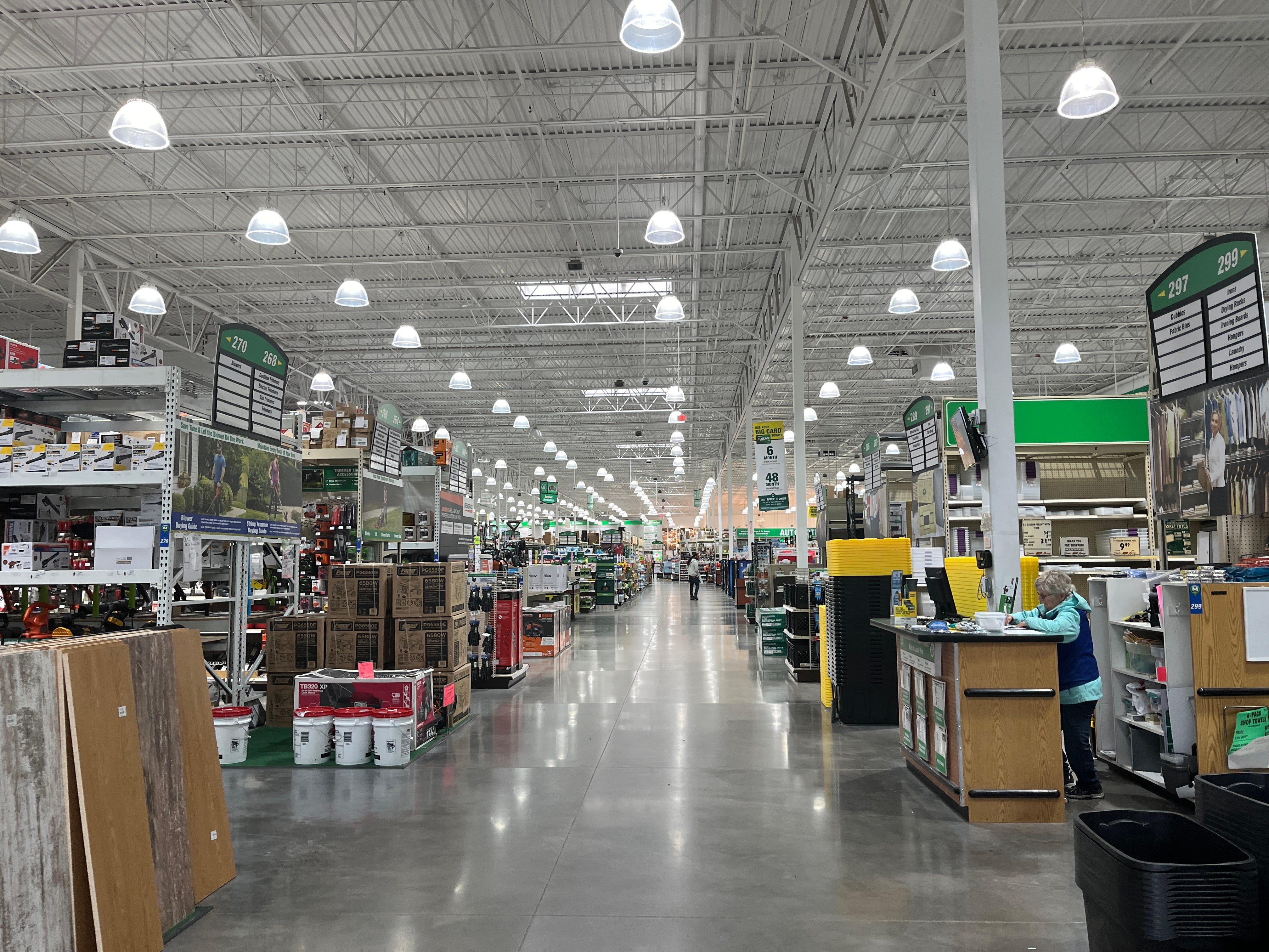 Aisles at Menards.