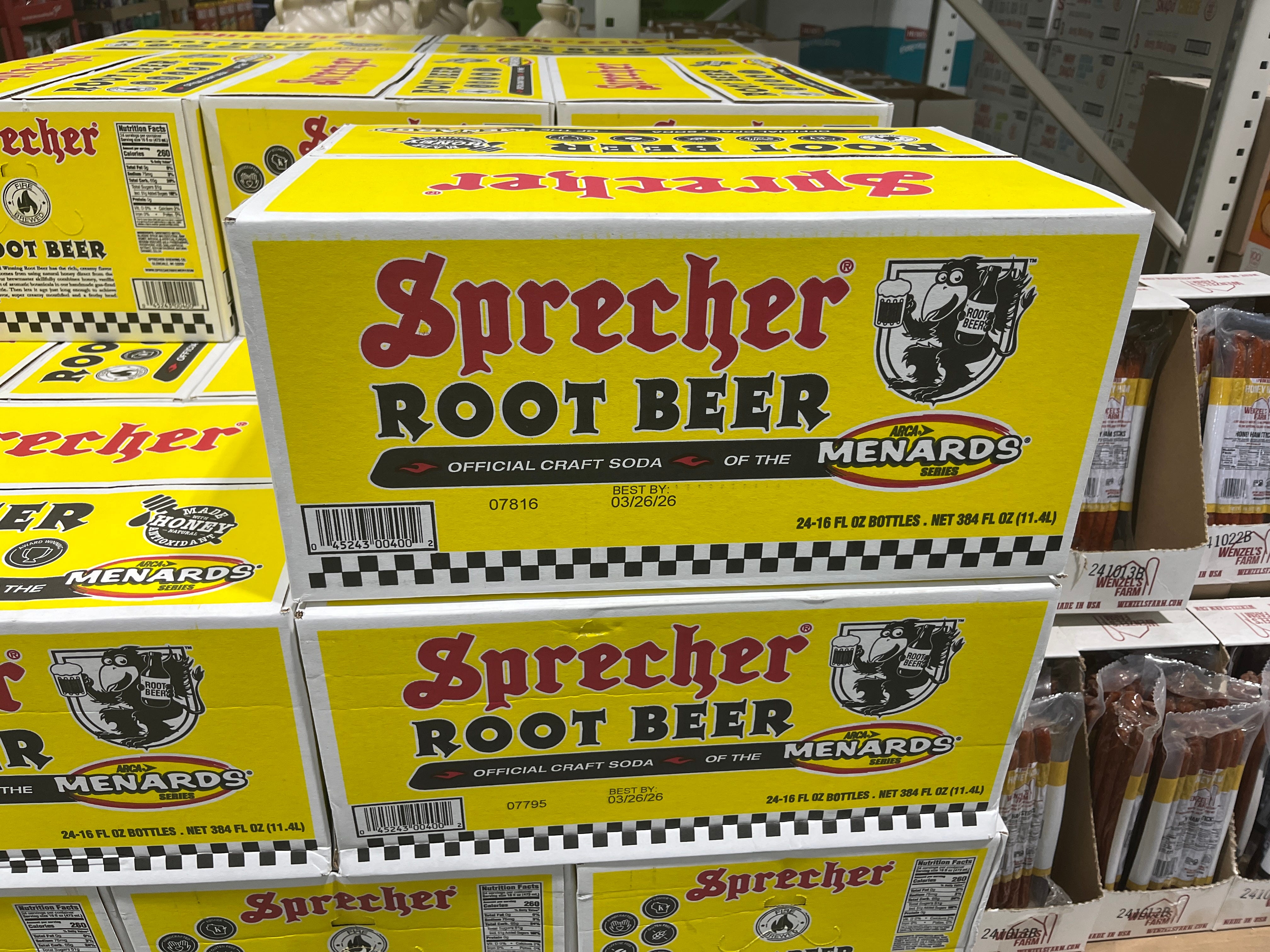 Sprecher root beer at Menards.