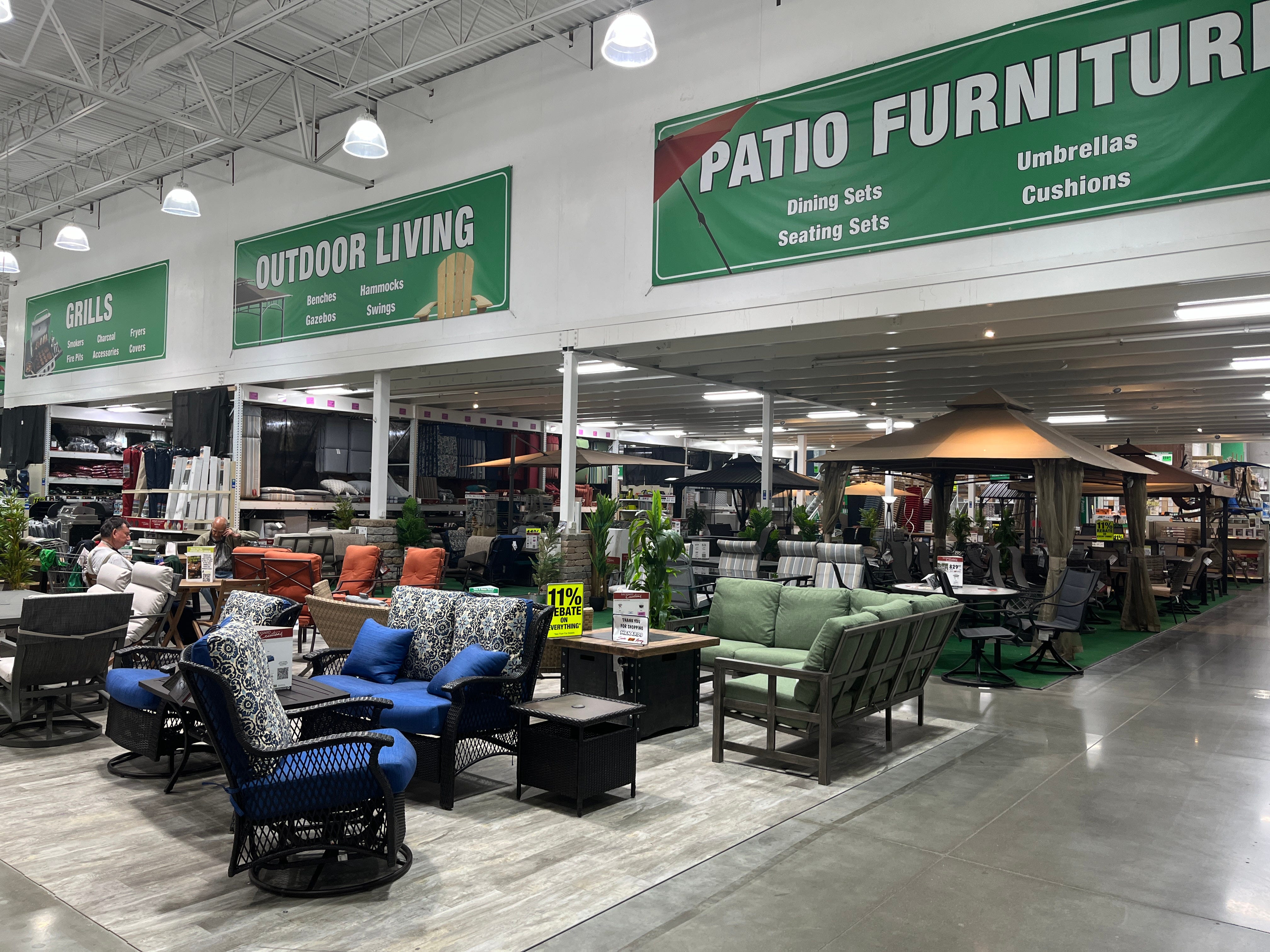 Outdoor items at Menards.