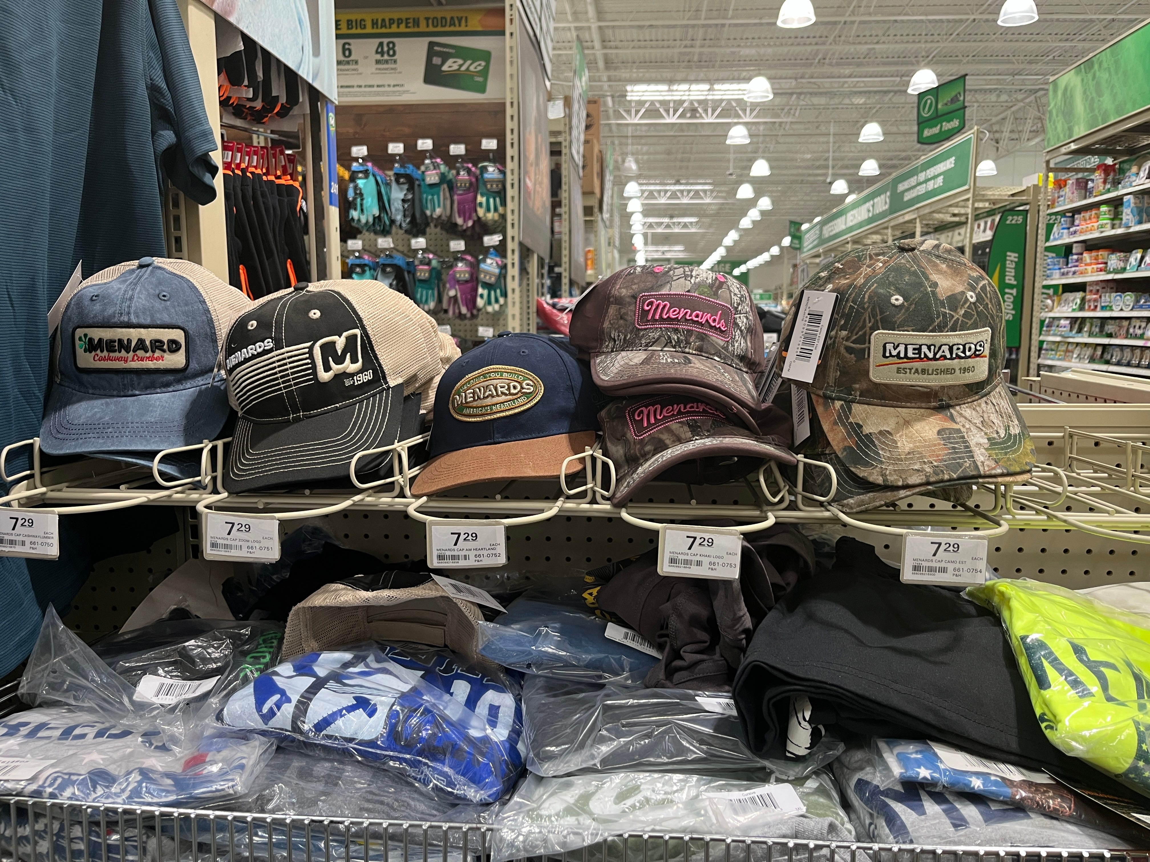 Menards hats