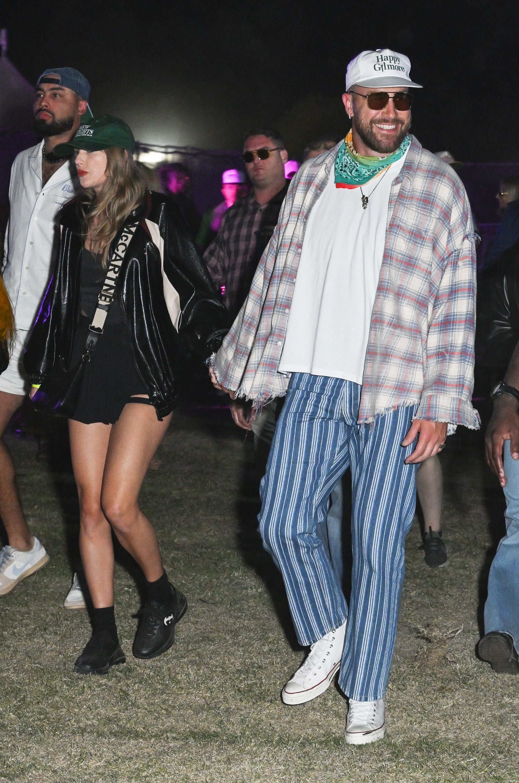 Taylor Swift and Travis Kelce attend Coachella in April 2024.