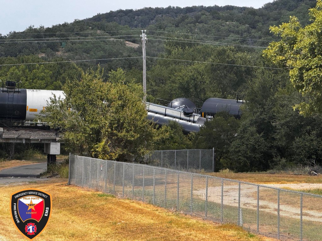 Train derailment in Palo Pinto County, Texas.
