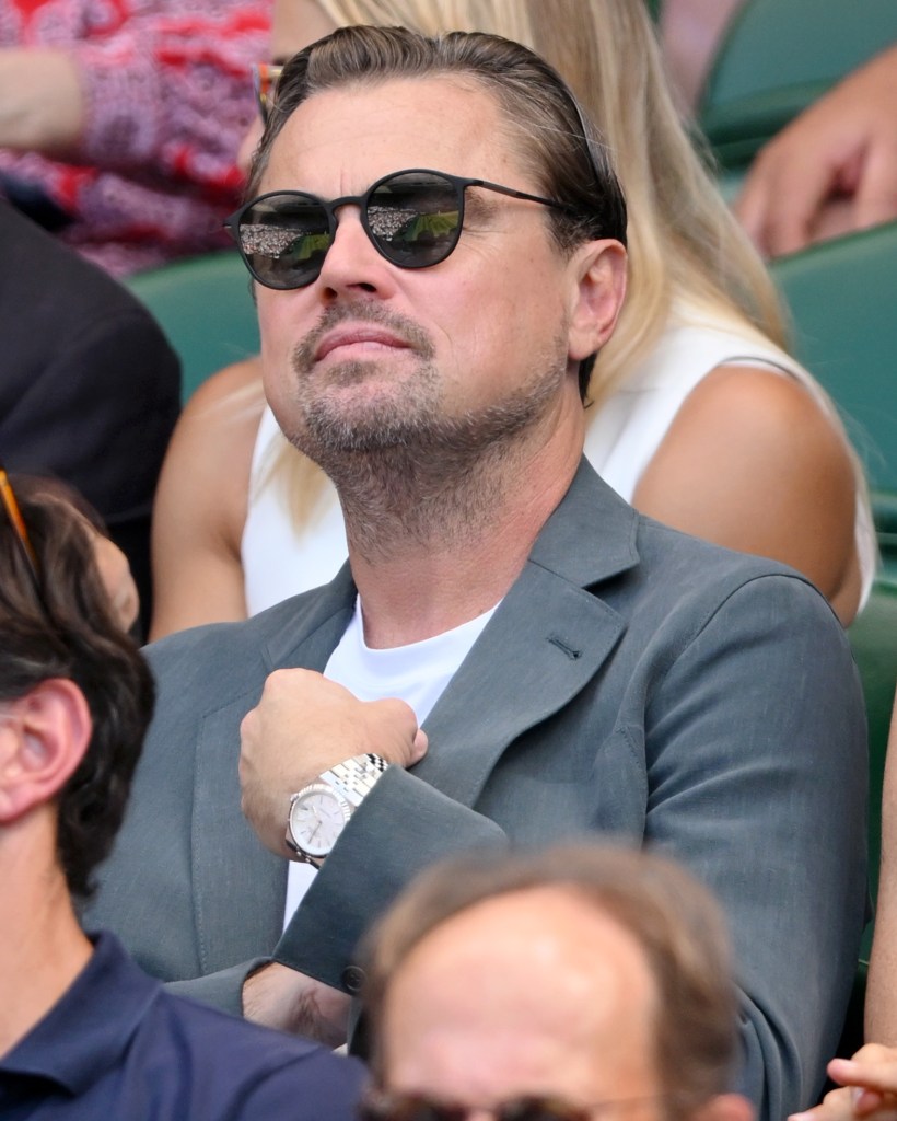 Leonardo DiCaprio at Wimbledon in July 2025.
