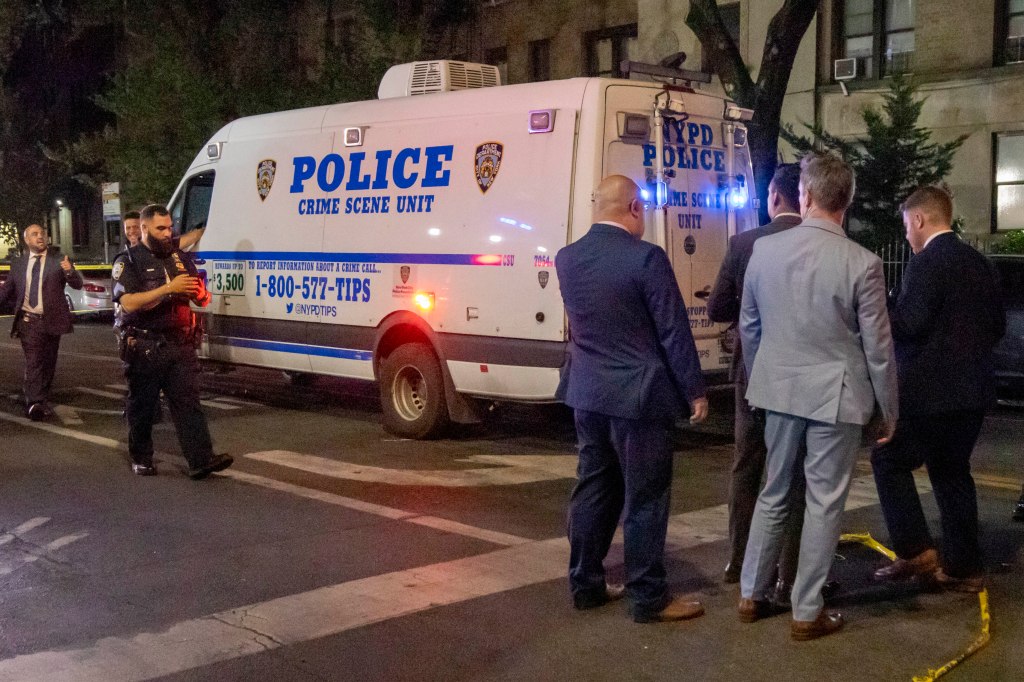 NYPD investigate the scene of a gunfight in Prospect Park South neighborhood of Brooklyn.