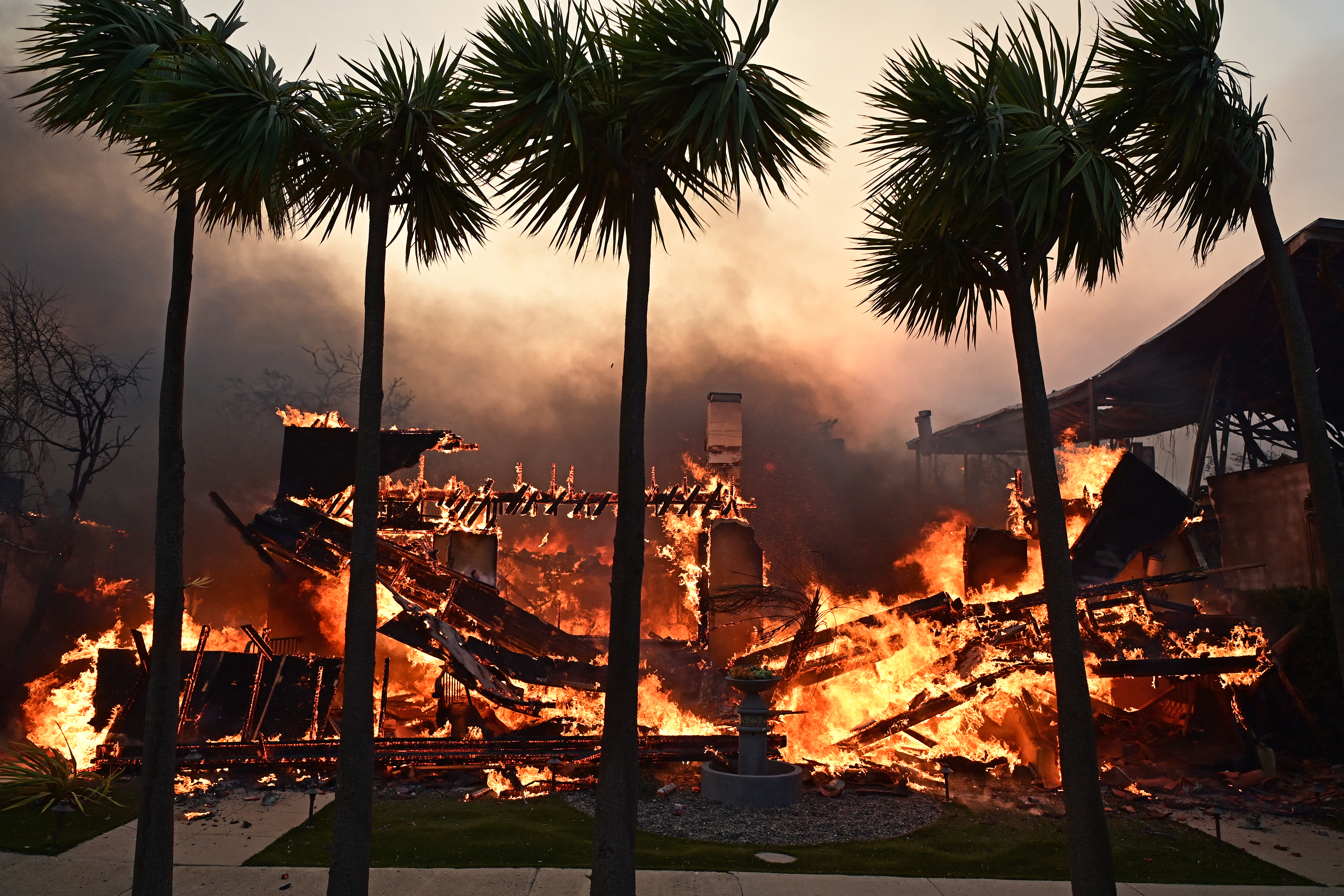 Palisades Fire in Pacific Palisades, California, on January 8, 2025