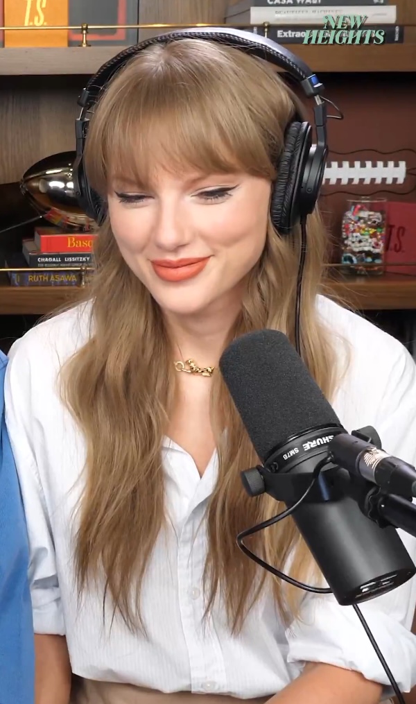 Taylor Swift appears on Travis Kelce's New Heights podcast