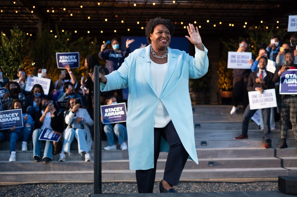 Stacey Abrams at a campaign event.