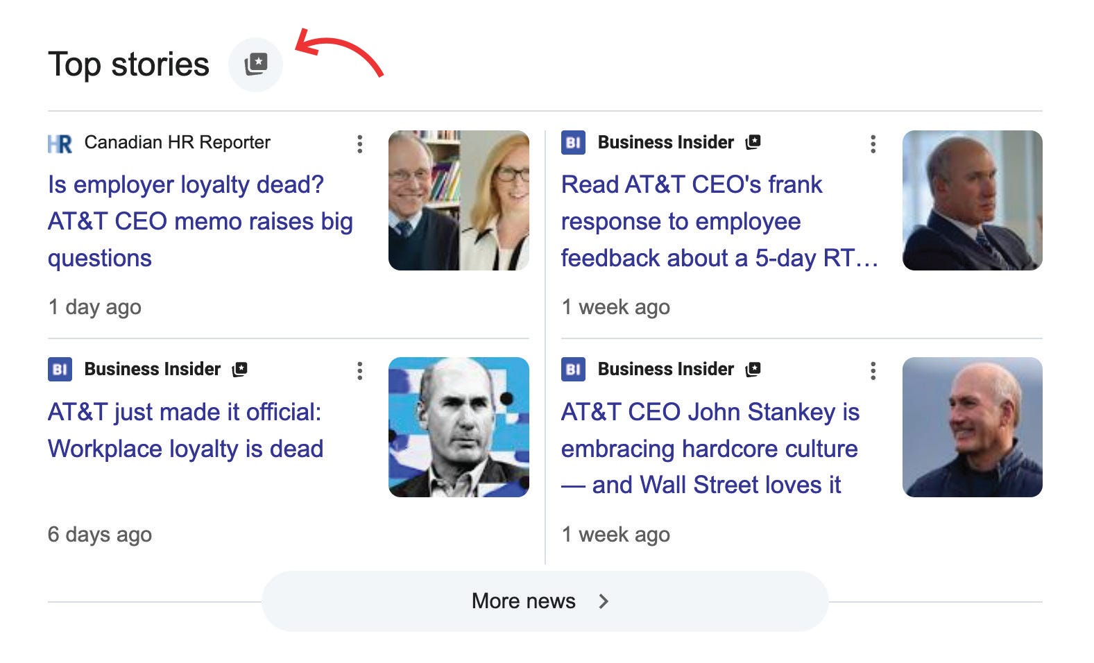 Google preferred sources how to add with arrow