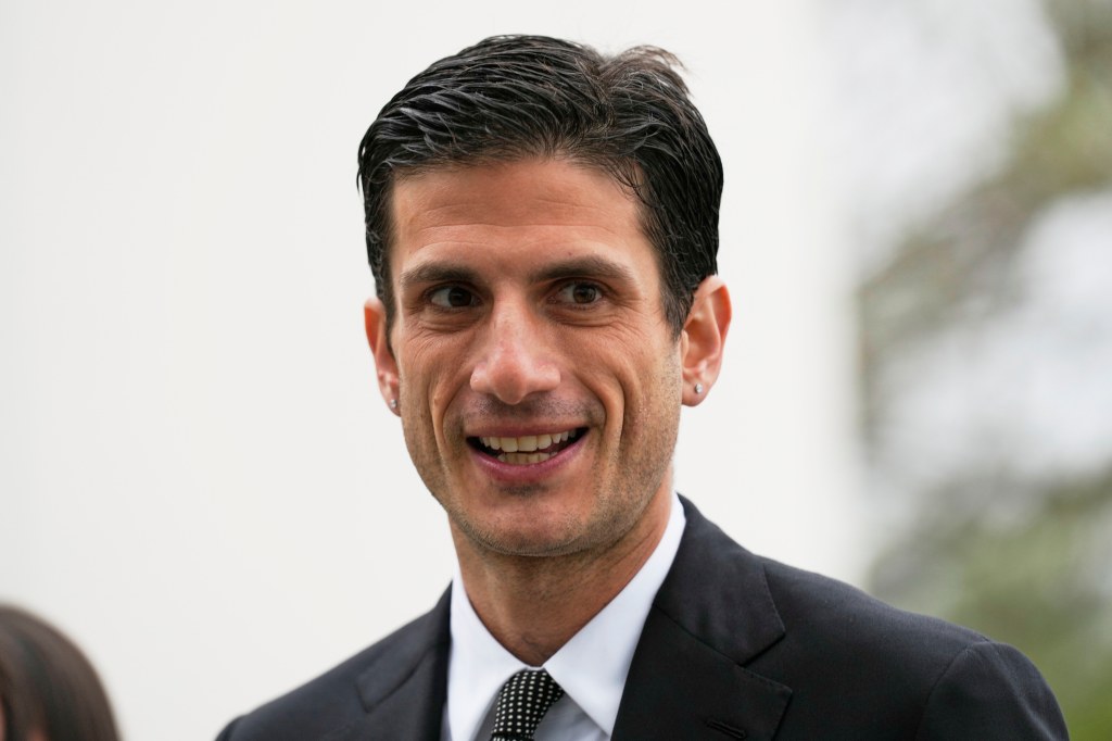 Schlossberg arrives at the JFK Library, Sunday, May 4, 2025.